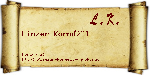 Linzer Kornél névjegykártya